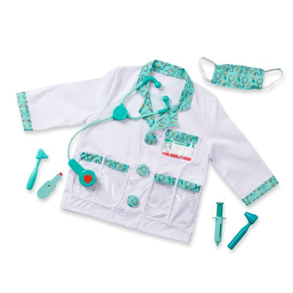 Melissa & Doug Doctor Costume - Doctor Set - För barn från 3 år och uppåt - Tillbehör ingår