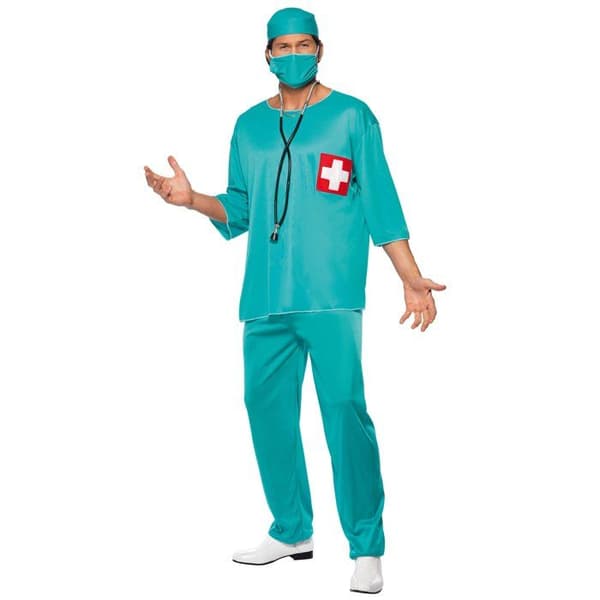 Grön kirurgdräkt - SMIFFY'S - Yrke - Vuxen - Herr - Polyester
