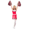 Miniatyrbild 1 av 4: Smiffys Pompom Girl Kostym - Röd och vit klänning med Pompoms - Blandad vuxen