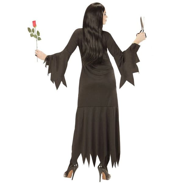 Svart Morticia Kostym - WIDMANN - XXL - Dam - Halloween