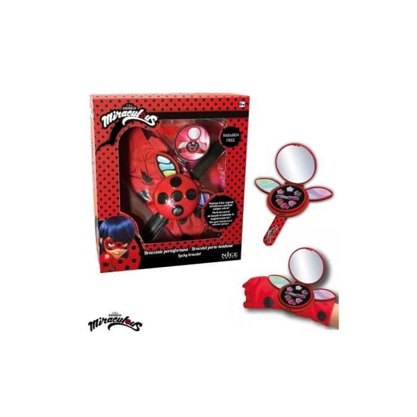 Miraculous Lady Bug lucky armband med smink