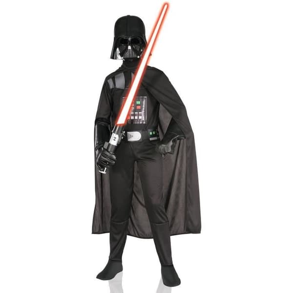 Darth Vader barndräkt - RUBIES - Star Wars Saga - Jumpsuit, Cape, Mask och Bälte - Svart