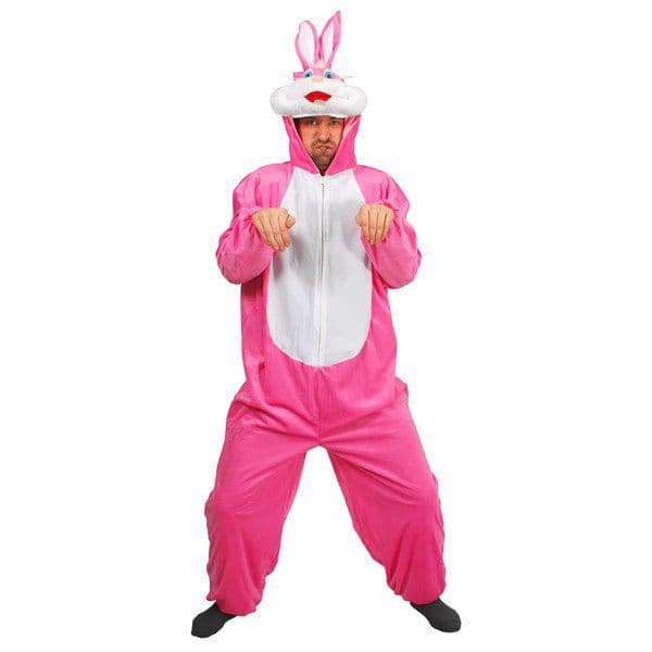 Kanin herrkostym - Djur - Rosa och vit - One size - Polyester