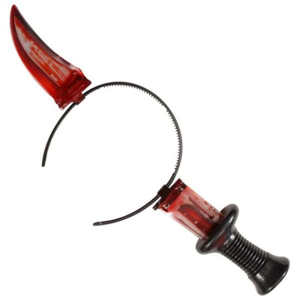 Bloody horror transskull knife - Förklädnadstillbehör - Blandat - Vuxen - Vit - Svart - Röd