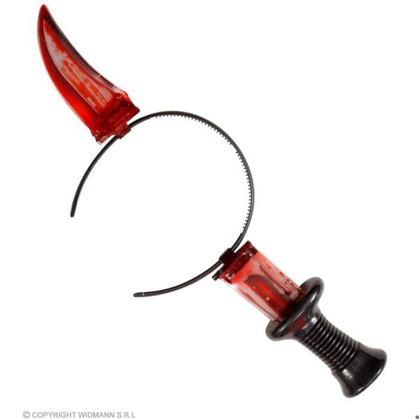 Bloody horror transskull knife - Förklädnadstillbehör - Blandat - Vuxen - Vit - Svart - Röd