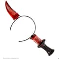Miniatyrbild 4 av 4: Bloody horror transskull knife - Förklädnadstillbehör - Blandat - Vuxen - Vit - Svart - Röd