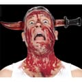 Miniatyrbild 2 av 4: Bloody horror transskull knife - Förklädnadstillbehör - Blandat - Vuxen - Vit - Svart - Röd