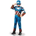 Miniatyrbild 3 av 3: Captain America Boy Costume - Avengers - Fiction Character Model - Blåvit - Polyester