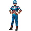 Miniatyrbild 1 av 3: Captain America Boy Costume - Avengers - Fiction Character Model - Blåvit - Polyester