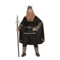 Miniatyrbild 3 av 4: Dunkel Vikingkostym - WIDMANN - XXL - Svart - Jacka, byxor, bälte, hjälm