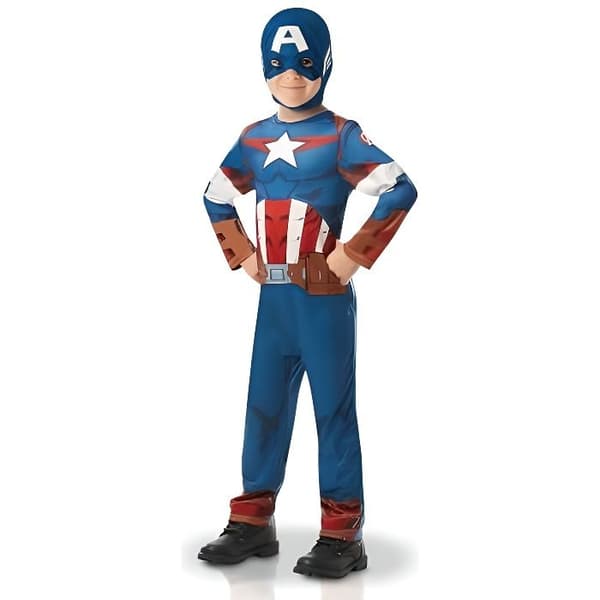 Captain America Costume - Avengers - Boy - Blå - Polyester