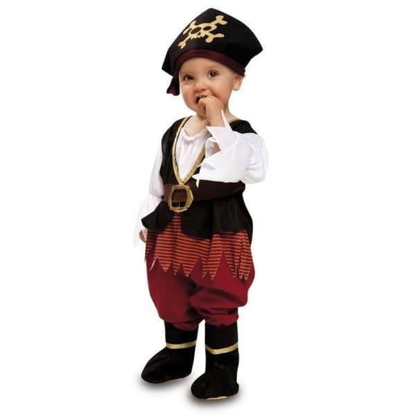 Baby Girl Pirate Costume - Concinnatis - Storlek 7-12 månader - Jumpsuit, mössa och tofflor