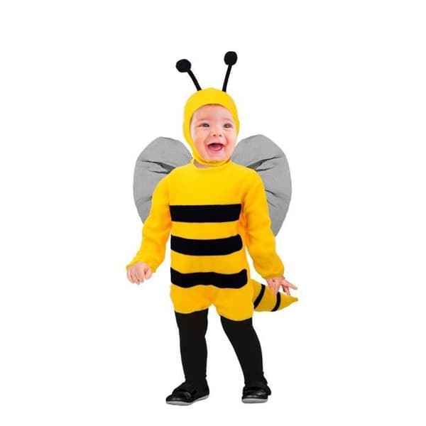Biodräkt - WIDMANN - Barnkostym 3-4 år - Hatt ingår - Flera färger - Gul