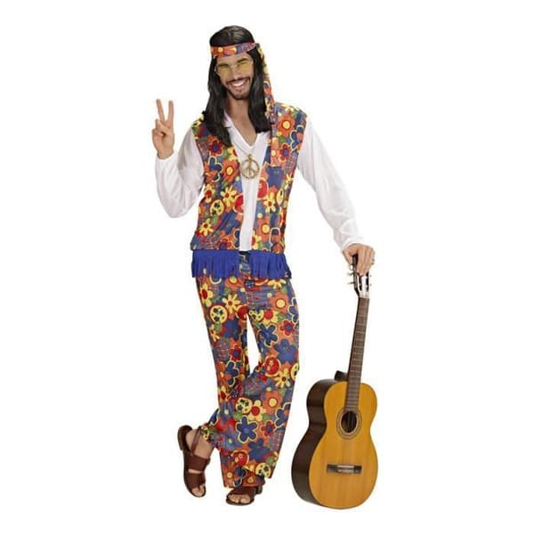 Widmann Hippiekostym man med band och medaljong för man (S)