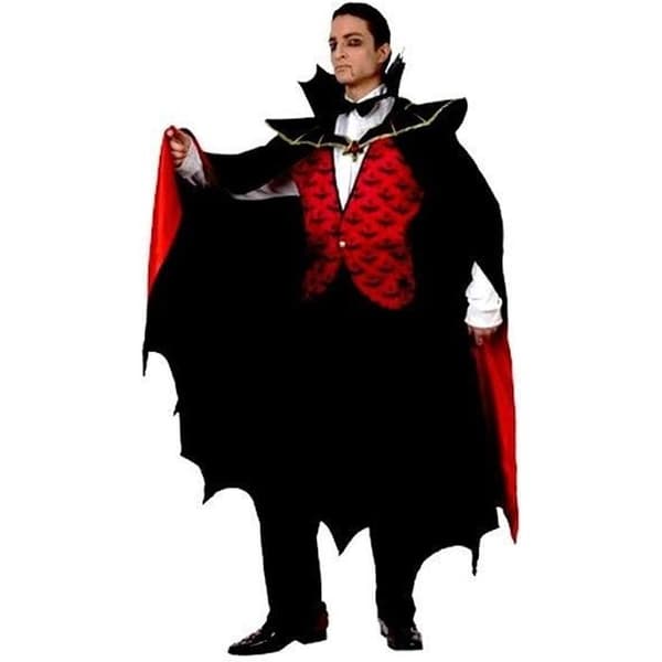 Vuxen vampyrdräkt storlek XL - Halloween - Herr - Svart och röd