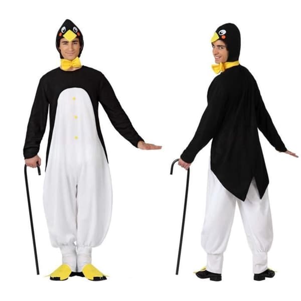 ATOSA Adult Penguin Costume - Storlek 2 - Herr - Polyester - Svart och vit