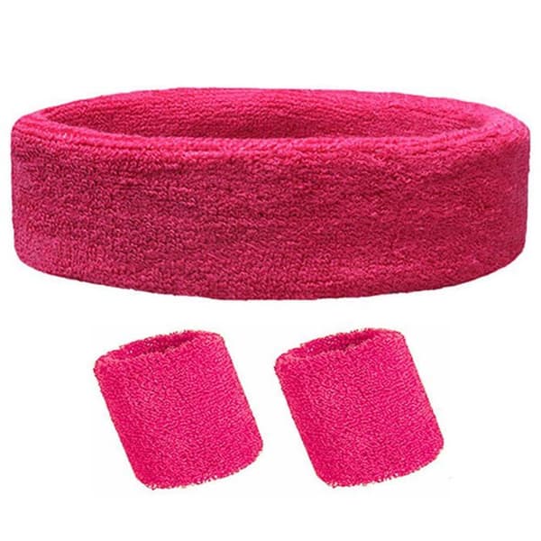 Trixes - FSA001 - 3PCS Rosa Huvudband Set - Fantasi Utklädning Tillbehör - Huvudband och Armband Set