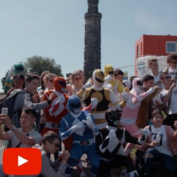 Morphsuitkostym Power Ranger Rosa, Halloweenkostym, Evenemang och Fester, XL