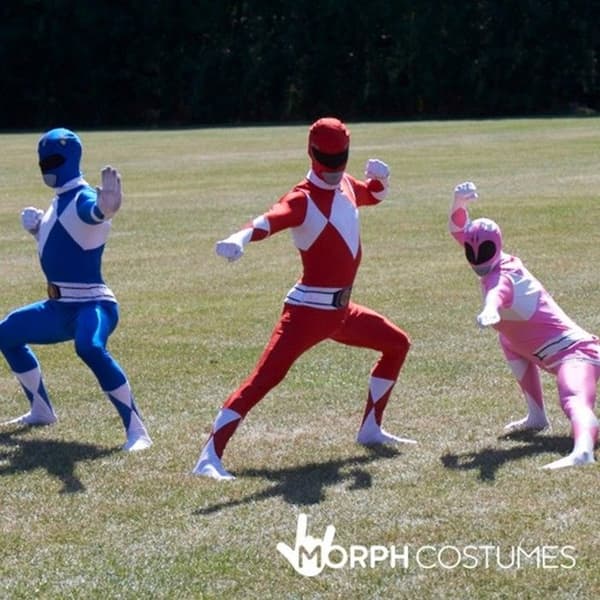 Morphsuitkostym Power Ranger Rosa, Halloweenkostym, Evenemang och Fester, XL