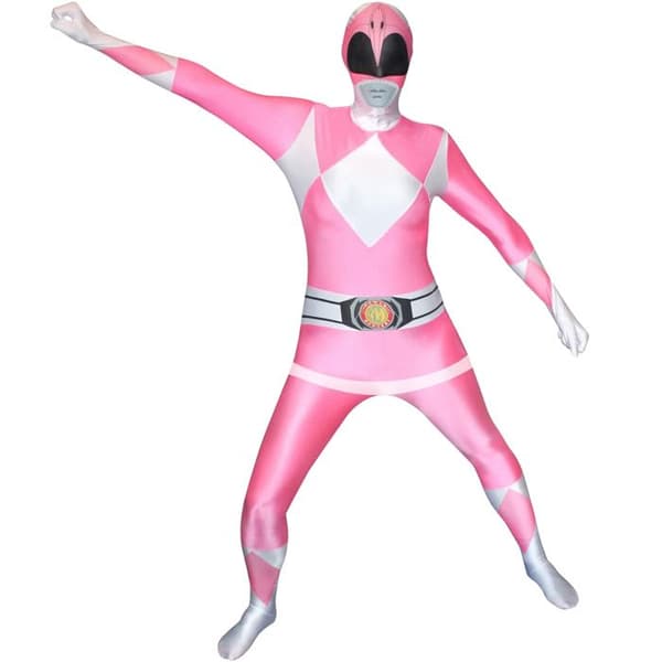 Morphsuitkostym Power Ranger Rosa, Halloweenkostym, Evenemang och Fester, XL