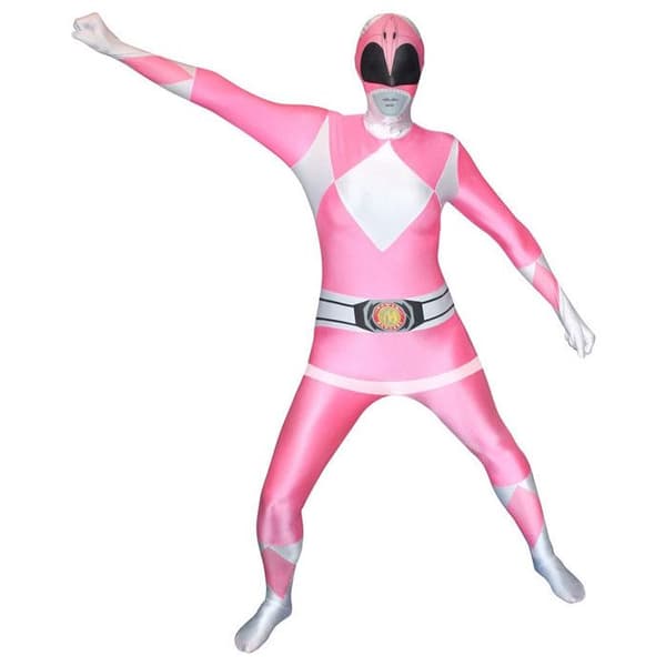 Morphsuitkostym Power Ranger Rosa, Halloweenkostym, Evenemang och Fester, XL