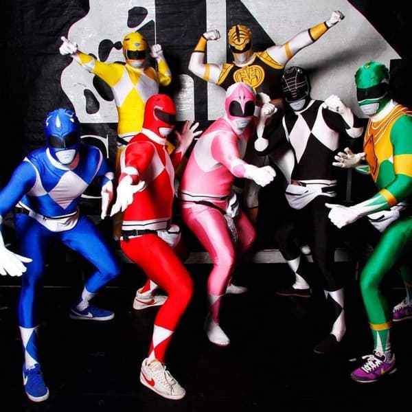 Morphsuits Kostym Power Ranger Vit, Dräkt Herr, Halloweenkostym Power Rangers, M