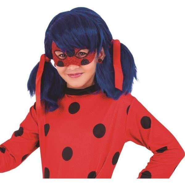 Nyckelpiga glittermask - Rubiner - För barn från 3 år och uppåt - Polyester - Röd