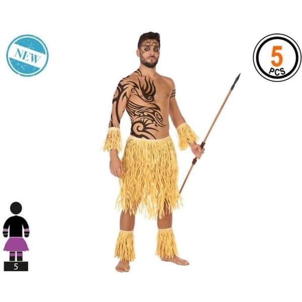 ATOSA Hawaiidräkt - 5-delat set med fransad kjol och ankeltillbehör