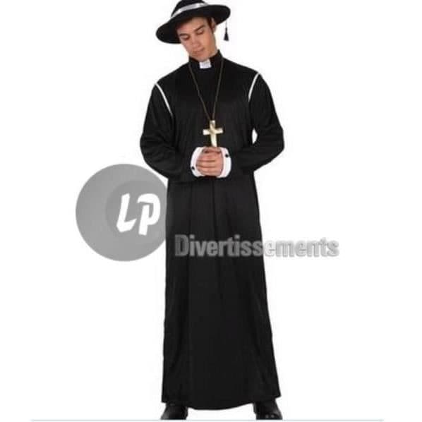 ATOSA Priest Herrdräkt - Storlek M-L - Svart - Vuxen