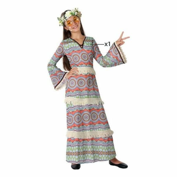 Maskeraddräkt för barn Hippie - 5-6 år