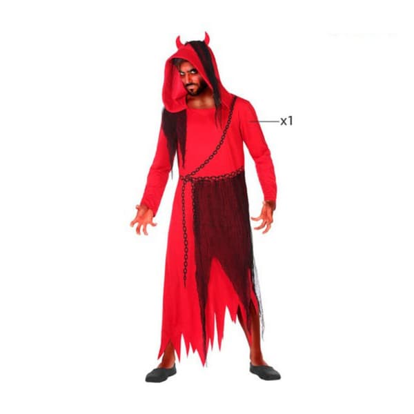 Maskeraddräkt vuxna Röd Demon XXL - XXL