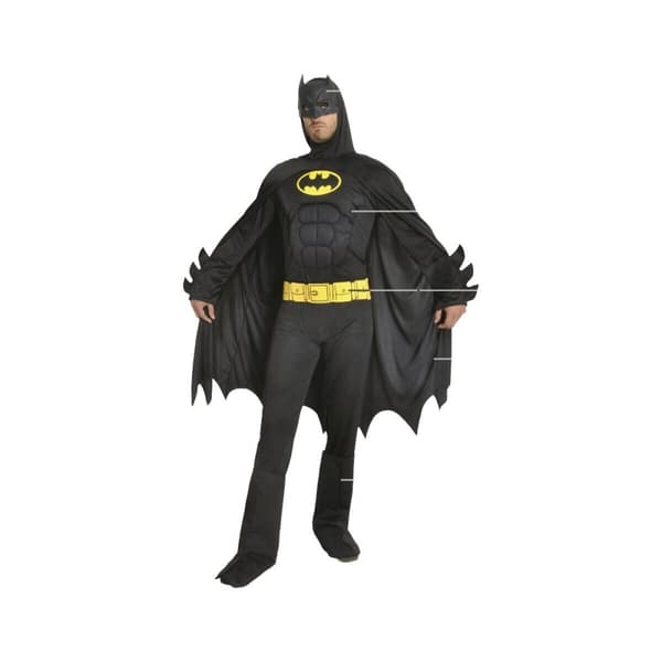 Maskeraddräkt vuxna Svart Batman - XL