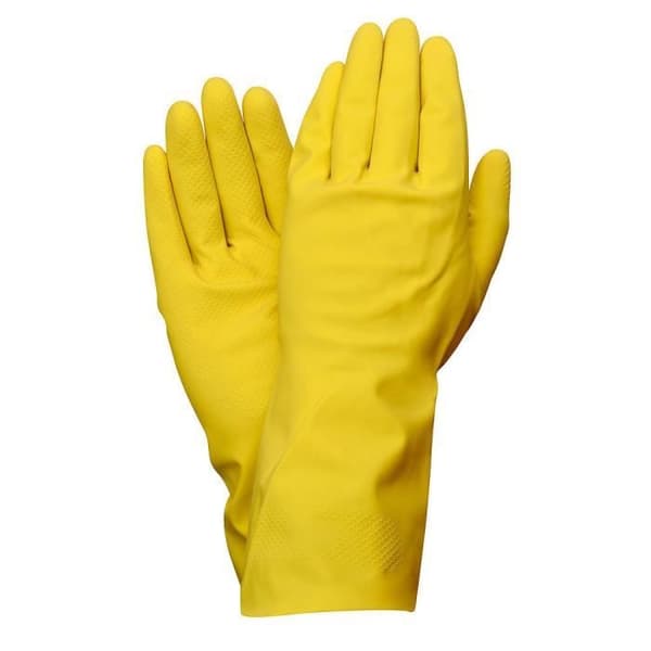100% Basic Domestico M latexhandskar - MAURER - Gul - Inomhus