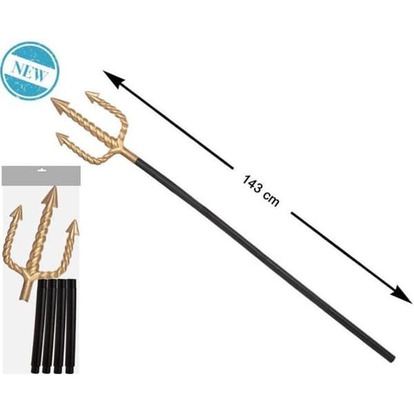 ATOSA Trident - Man of the Sea kostymtillbehör - Svart och guld - Unisex - Utomhus