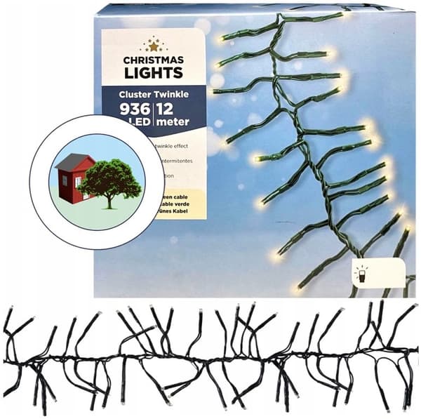 LED-joulukuusen valot ulkokäyttöön IP44 12 m