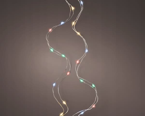 Jouluvalot mikro-LED värikkäät 1,95 m