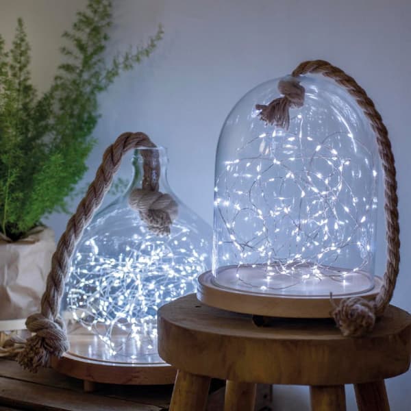 Jouluvalot mikro-LED kylmä valkoinen 2,95 m