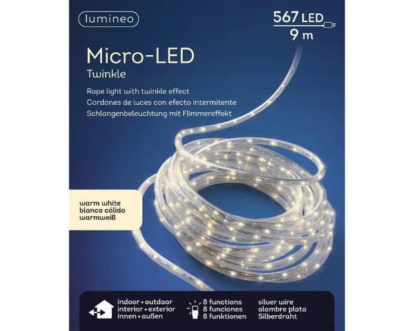 Jouluvalot mikro-LED koristeellinen IP44 9 m