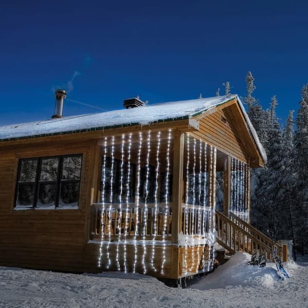 Valoverho ulkokäyttöön, seppele, 320 LEDiä, 1 m