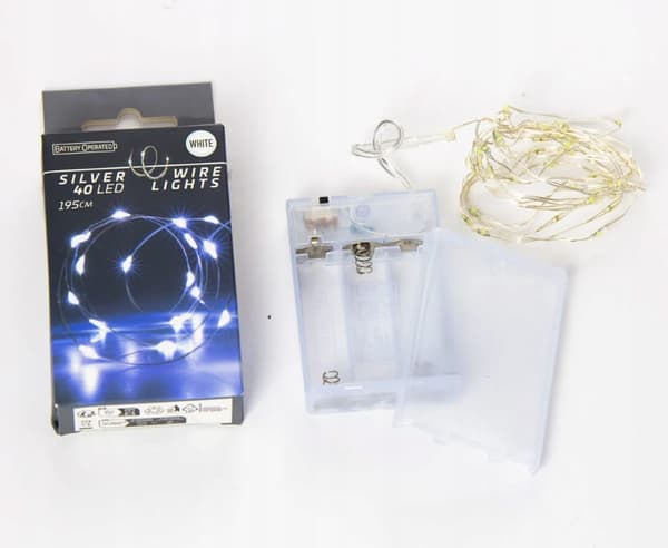 LED-lampor 195 cm batteridriven ljusslinga