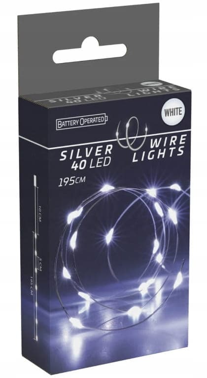 LED-lampor 195 cm batteridriven ljusslinga