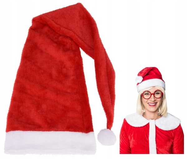 Jultomtehatt 125 cm Röd Plysch