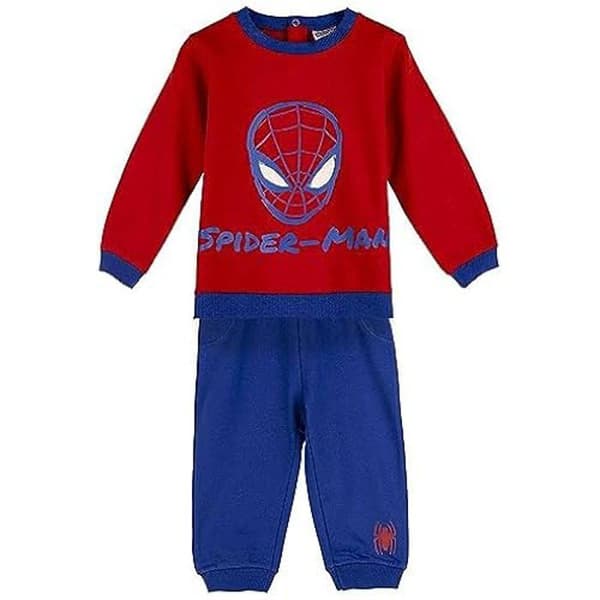 Barnöverdrag - SPIDERMAN - Röd Blå - 60% Bomull - 40% Polyester - Från 3 år
