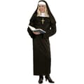 Miniatyrbild 4 av 6: Vuxen religiös dräkt - Svart klänning med långa ärmar - Humoristisk dräkt för karneval eller fastelaven