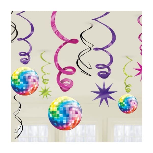 Disco vertikala girlander (x12)