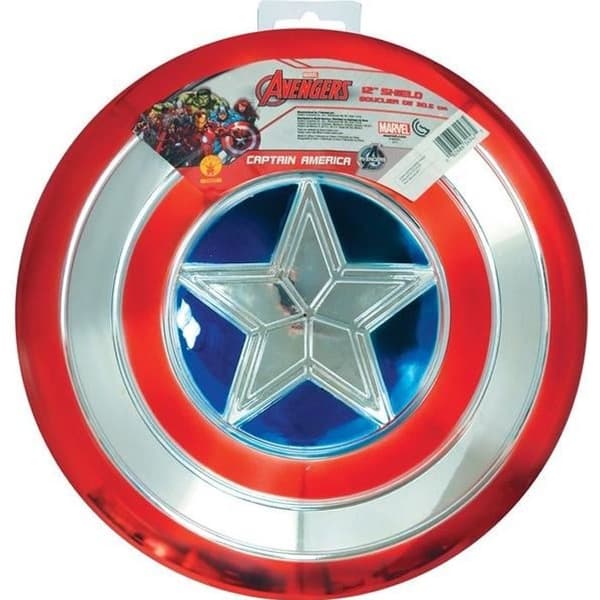Captain America sköld i metallisk plast - MARVEL - 30 cm - Röd