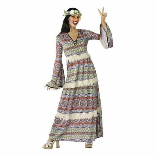 Maskeraddräkt vuxna Hippie Multicolour (1 antal) - XL