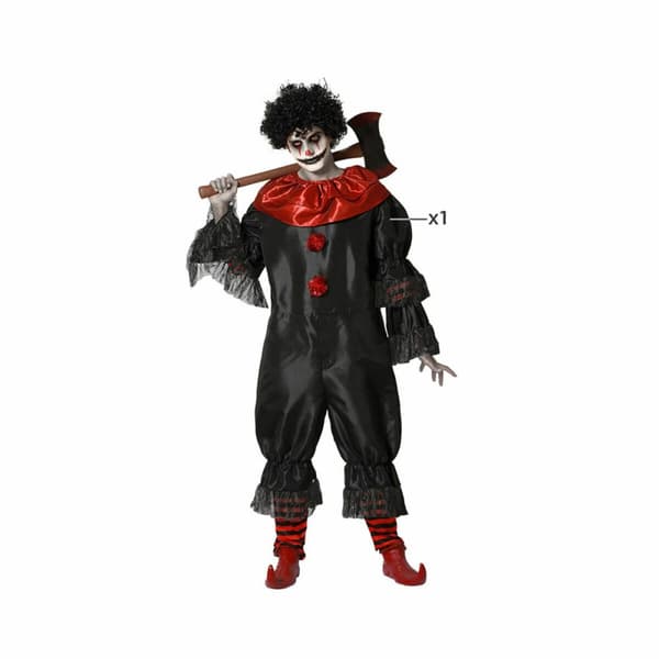 Maskeraddräkt vuxna Svart Clown (1 Delar) - M/L