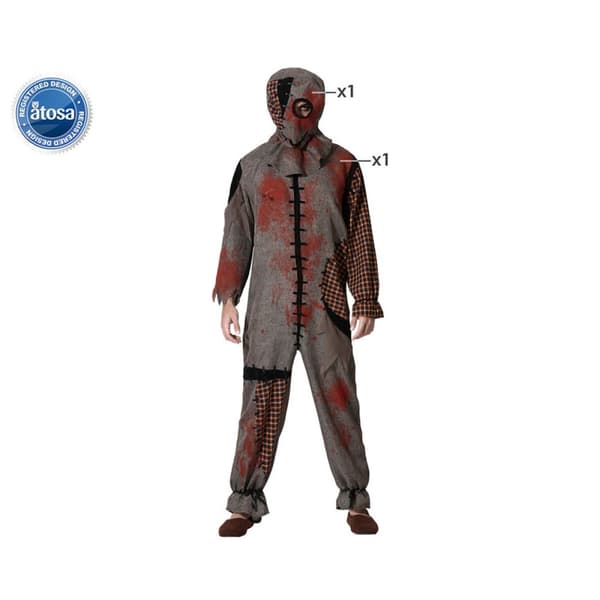 Maskeraddräkt vuxna Voodoodocka Brun XL - XL