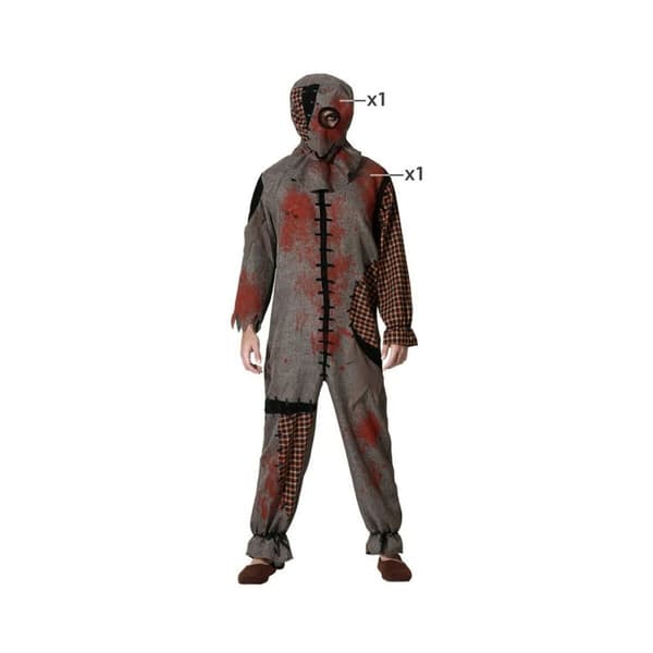 Maskeraddräkt vuxna Voodoodocka Brun XL - XL